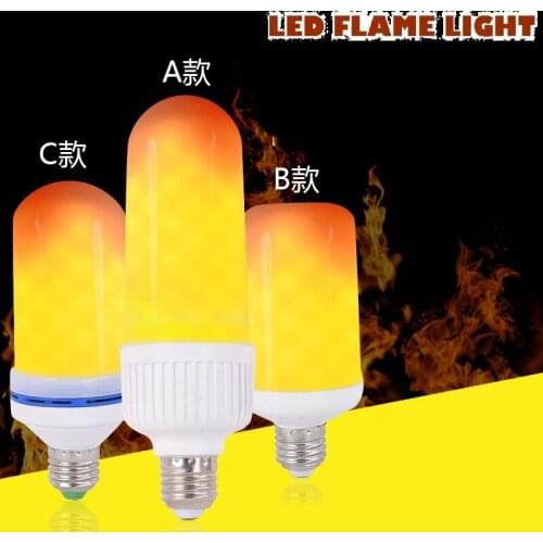 Flickering Emulation Fire Lights 2017 New arrival E27 Led Flame Lamps AC85-265V Flame Effect Light Bulb Decorative Lamp