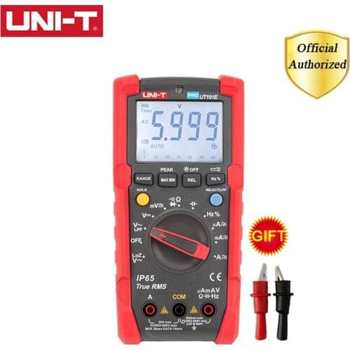 UNI-T UT191E/UT191T Professional Digital Multimeter True RMS AC DC Voltage Ampere Ohm Meter Waterproof Dustproof Diode Tester