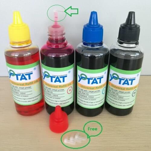 YOTAT 100ml Universal Refill Dye Ink Compatible for HP for Canon for Brother for Epson for Lexmark for DELL for Kodak printer