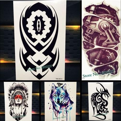 25 Style Black Alien Logo Temporary Tattoo Stickers Biohazard Danger Sign Waterproof Fake Flash Tattoo Men Body Art Arm Sleeve