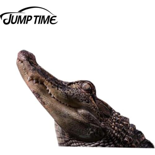 Jump Time 13cm x 9.2cm Crocodile window sticker car sticke sloth car decal Vinyl Decal Window Laptop Bumper Animal Car Stickers
