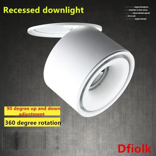 Embedded LED Downlight Recessed Ceiling lamp 5W 7W 10W 360 degree rotation LED Ceiling Lamp Spot Light Downlight AC85-265V