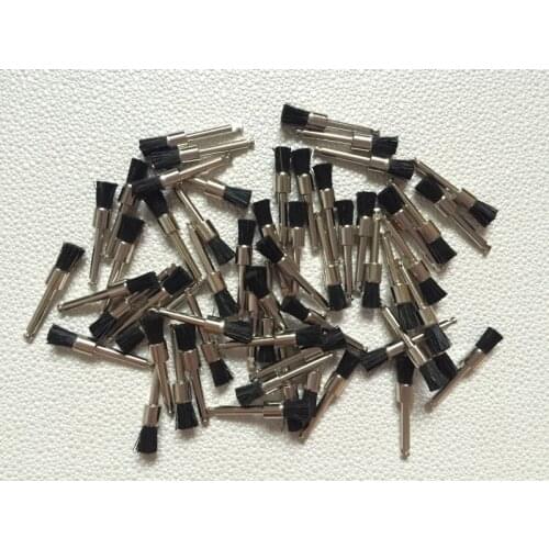 High Quality 300pcs/Set Dental black Nylon Polishing Brush Flat Type -- black