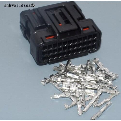 Worldgolden 33pin 0.6mm auto wiring harness electrical 33way ECU terproof connector with termianls 6189-7106