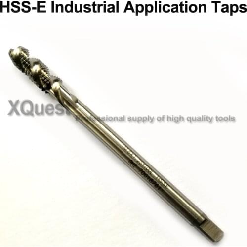 XQuest HSSE Metric Extra Long Shank Spiral Flute Tap M2 M2.5 M2.6 M3 M3.5 M4 M5 M6 M8 M10 M12 machine extended handle Taps 100MM