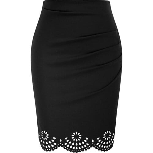 2021 Pencil Skirt Women High Waist Long Skirts Woman Summer Pleated Midi Skirt Ruched Elegant Lace Skirts