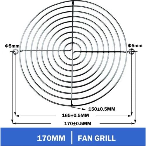100 PCS Gdstime PC DC Fan 170mm 17cm Silver Tone CPU Grill Protector Metal Finger Guard