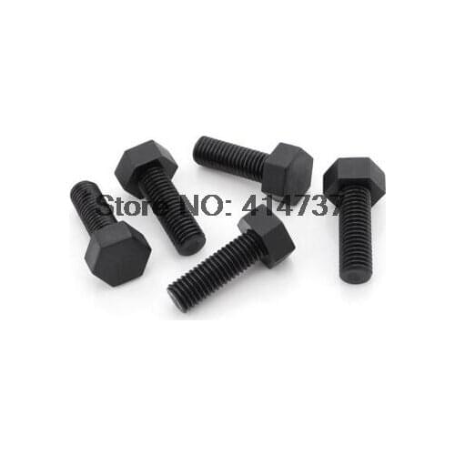 100pcs M3/M4 White or Black Nylon Plastic Hex Bolt Hex Head Screw Insulation Bolt length 6mm-30mm