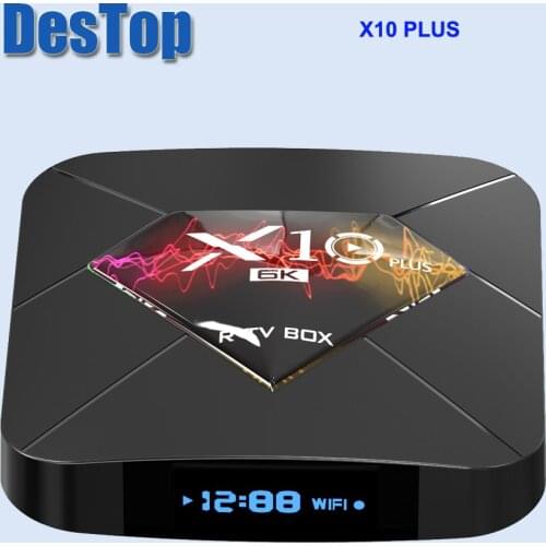 20PCS X10 PLUS TV Box Android 9.0 4+64G Quad-Core WiFi 3D H.265 6K Set Top Box 2.4G Remote Control Construction