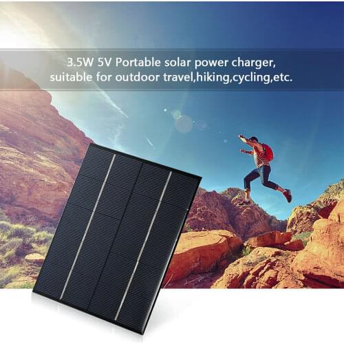 3.5W 5V Polycrystalline Silicon Solar Panel Solar Cell for Power Charger USB Port 18650 Battery Charging