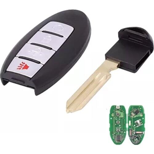 4 Button smart remote key 315mhz id46 pcf7952 id46 Chip 2009 Remote key For nissan Teana suuny key