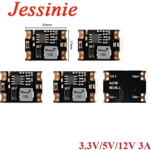5pcs DC-DC Step Down Buck Power Supply Module DC 5.5V-36V Input to 3.3V 5V 12V Output 3A 8W Converter High Power Board