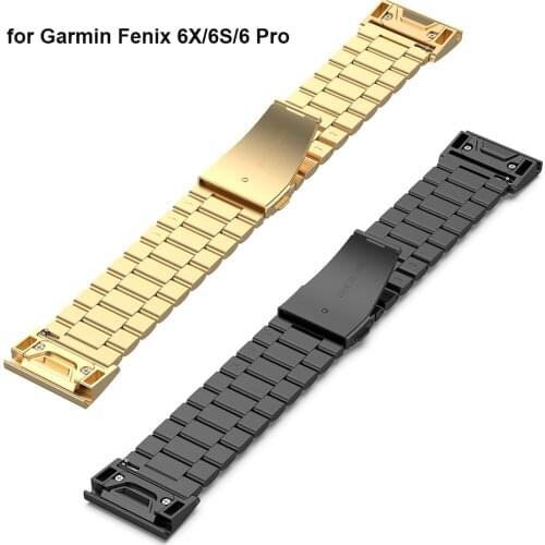 Stainless Steel Bracelet for Garmin Fenix 6X/6S/6 Pro Watchband Strap Accessories for Fenix 6X Pro Smartwatch Metal Band Correa
