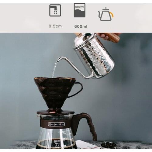 Stainless Steel Gooseneck Kettle Coffee Tea Pot for Hand Made Coffee and Tea Brewing