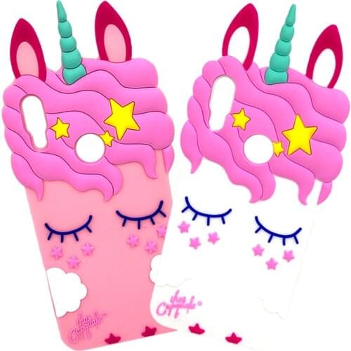 For Xiaomi Redmi Note 7 Case Cover Soft Silicone Shockproof Redmi 7 Note 7 Pro Funda 3D Cute Unicorn Protective Xiomi note7 Case