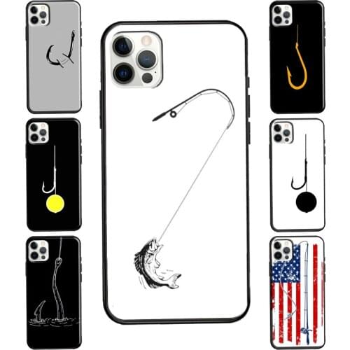 Fish Hook Fishing For iPhone 11 Pro Max XS 8 7 Plus SE 2020 X XR Case For iPhone 12 Pro Max mini Coque