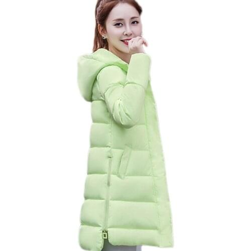 Long Parkas Female Women Winter Coat Thick Warm Cotton Hooded Basic Jacket Womens Winter Outerwear chaqueta mujer