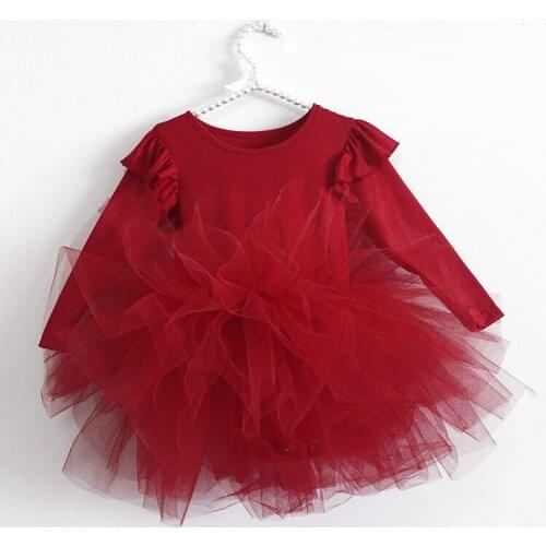 Girls Spring Lace Princess Dress Kids Flower Fluffy Cake Mesh Tutu Dress Children Wedding Birthday Party Costume Dresses