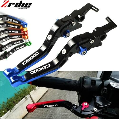 For Honda CB1000 CB 1000 CB1000 1993-1996 1995 Full Black Motorcycle Accessories Adjustable CNC Brake Clutch Lever CB1000 logo