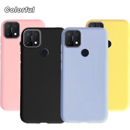 For Oppo A15 Case Oppo A15s Hard Clear Silicone Matte Back Cover For Oppo A15 CPH2185 Phone Cases OppoA15s A 15 s CPH2179 Bumper