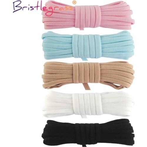 BRISTLEGRASS 5 Yard 3/16" 5mm Skinny Tubular Nylon Elastics Cord Tube Rope Spandex Band Tape Face Cover Ear Loop DIY Sewing Trim