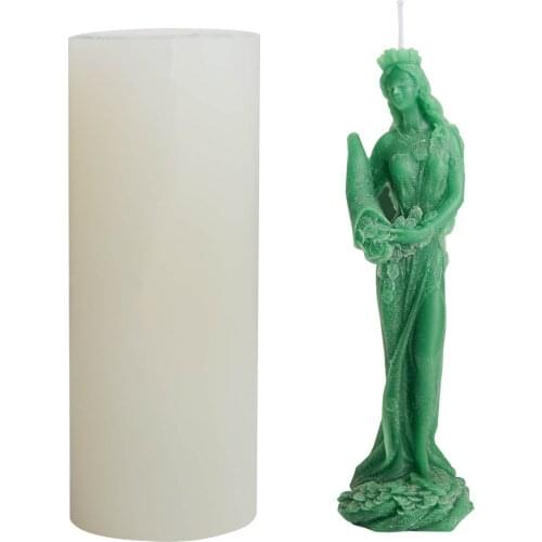 Greek Wealth Goddess Shaped Candle Making Mould Soap Mold For Handcraft Ornaments Home Candle Making DIY Crafts Candle Mould