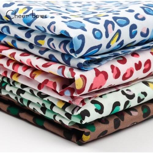 Cheer bow Cotton Fabric Textile Printing Fresh Floral Twill For Clothing Dress Sewing Dolls Home Textile Apparel Sewing Fabric