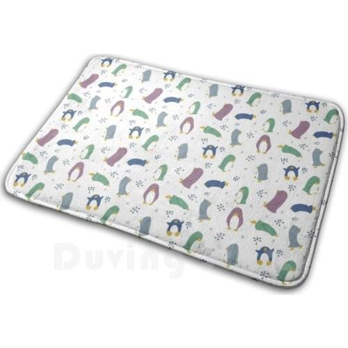 Playful Penguins Carpet 720 Carpet Green Penguin Blue Penguin Purple Penguin Penguins At Play Baby