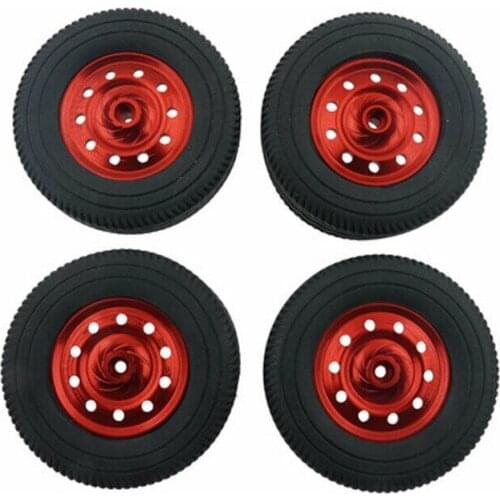 4Pcs Wheel Tire Tyre for WPL D12 1/10 RC Truck Car Auto Upgrade Spare Parts Accs