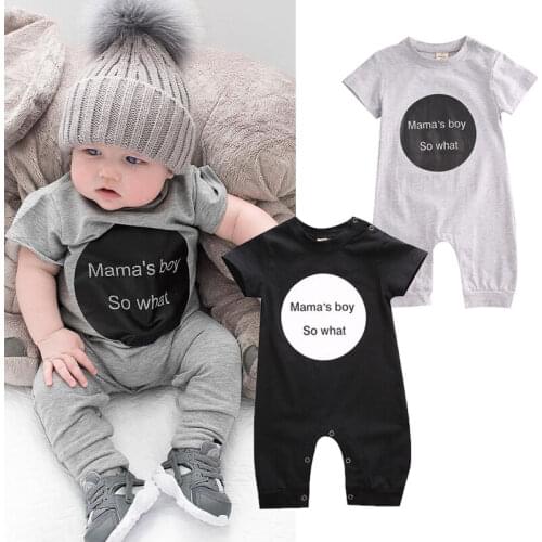 New 0-24M Baby Boy Jumpsuit Boys Cotton Romper Kids Jumpsuits Newborn Outfits Boy Sunsuit Summer Clothes Toddler