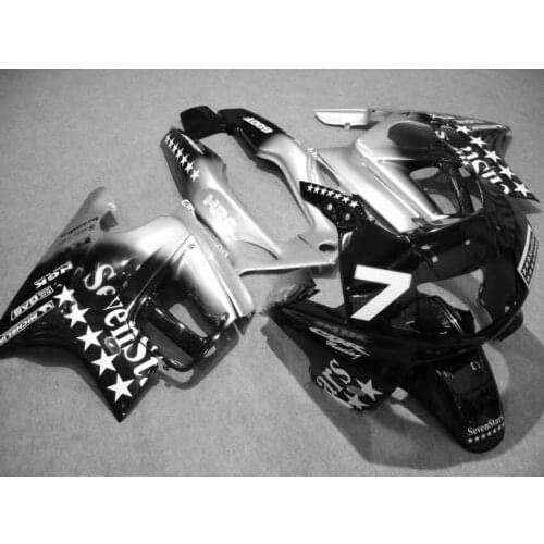 Custom Fairing kit for HONDA CBR600F3 95 96 CBR600 F3 CBR 600F3 1995 1996 CBR 600 ABS silver black Fairings set+7gifts HM05