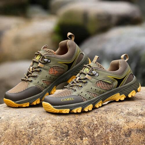 Outdoor Summer Mesh Trekking Shoes Men Breathable Non-slip Camping Climbing Shoe Men Unisex Lightweight Hiking Sneakers Women