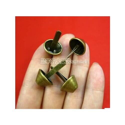 Hardware accessories Two foot nails feet Book nail 2 claw bucket bags smooth Brad nail mushrooms 15mm*23mm