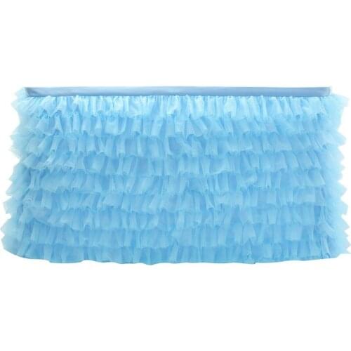 Fashion Tulle Tutu Mesh Lace Table Cover Skirt Tableware Wedding Party Festive Xmas Shower Birthday Decor