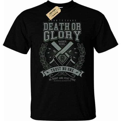 Death or Glory T-Shirt Mens top barber rebel