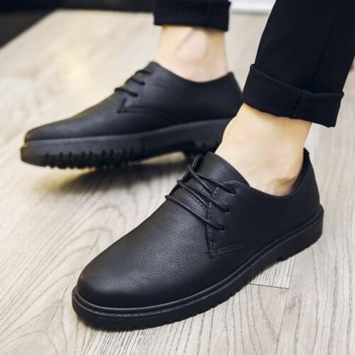 Autumn New Men Shoes Classic Men Dress Shoes Leather Wedding Shoes Men Formal Flats Business Sneakers 2020 New