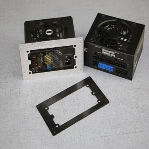 Desktop ATX Power supply Baffle Computer Small Chassis SFX Power to ATX Bracket MATX Conversion frame Black Silver