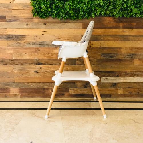 Brightbebe New design Factory Directly 3 In 1 Convertible Wooden Multifunction Baby Dining Chair Kids High Feed Baby Chairs