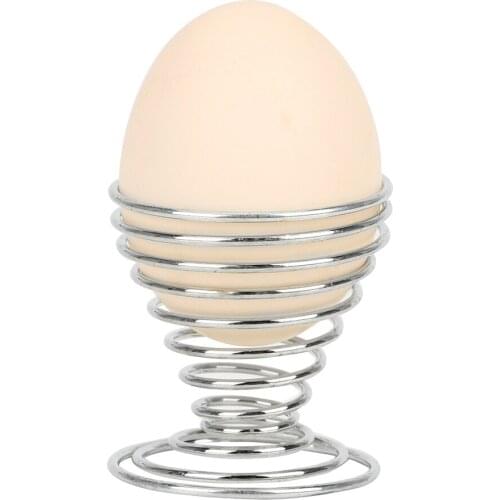 Breakfast Boiled Eggs Stainelss Steel Spring Boiled Eggs Holder Egg Tools Cooking Tool Stand Storage Rack Wire Tray Egg Cup