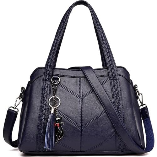 2021 New Casual Tote Bag Female Handbag Small Shoulder Bag for Women Tote Ladies Vintage Genuine Leather Crossbody