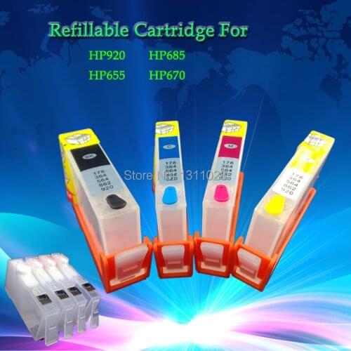 On Promotion!1 Set empty Refillable ink cartridge for H920 ink refill kit for Officejet 6000/6500/6500A/7000/7500/7500A with ARC