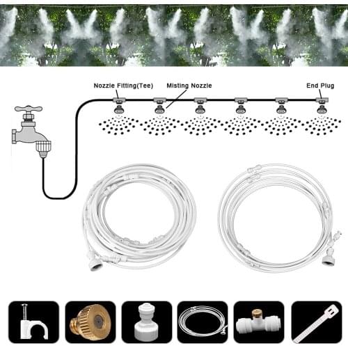 Patio Cooling Mist System Water Fog Sprayer System 6M/9M/12M Nebulizer Sprinkler Garden Watering Irrigation Mister