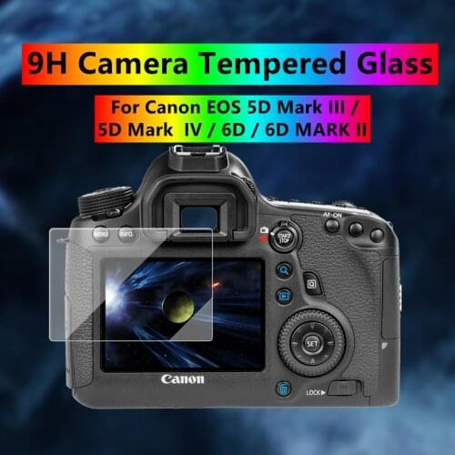 2PCS 5D4 5D3 6D 6DII Camera Glass 9H Hardness Tempered Glass Ultra Thin Screen Protector for Canon EOS 5D Mark III IV 6D MARK II