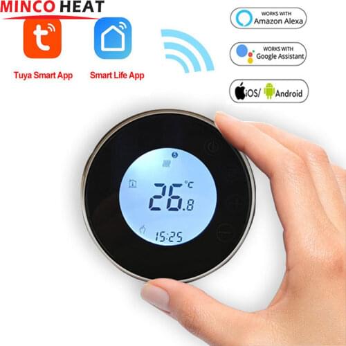 95~240V Round Shape WiFi Room Thermostat Intelligent App Control Remote Temperature Controller