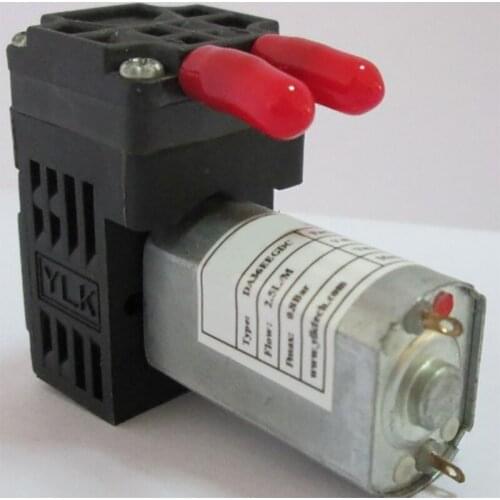 Corrosion Resistant -65kPa 6V/12V/24V Mini Diaphragm Vacuum Pump Small Air Pump Electrical Air Sucking and Pumping Pumps Lab Use