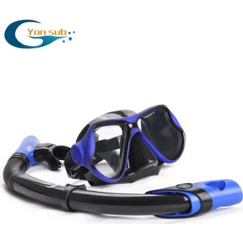 YONSUB Professional Scuba Diving Mask and Snorkels Anti-Fog Goggles Glasses Diving Swimming Dry Snorkel Tube Set Men Women Set