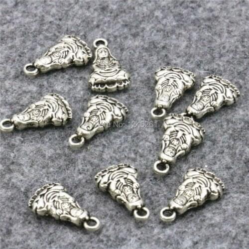 10PCS Hot Buddism Pendant Lucky DIY Loose Finding Accessories Girl Jewelry Making Design Women Girls Gifts Crafts Copper 10x17mm