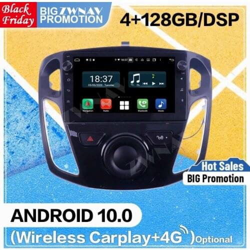 2 Din 4+128G Carplay Android Screen For Ford Focus 2004-2013 2014 2015 2016 2017 Car Radio Stereo Auto Audio GPS Navi Head Unit