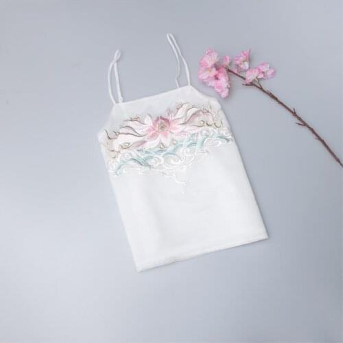 2021 chinese camisoles tang suit tank tops women flower embroidery crop top sexy sleeveless casual vest shirts hanfu tank tops
