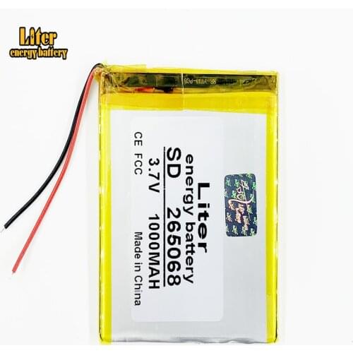 265068 3.7V 1000mah Lithium polymer Battery with Protection Board For mobile phone Digital Product